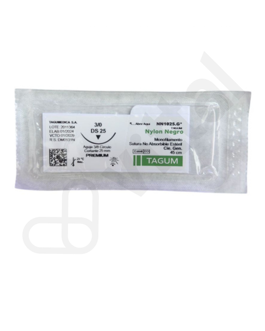 NYLON 3-0 CORTANTE - NEGRO TAGUM