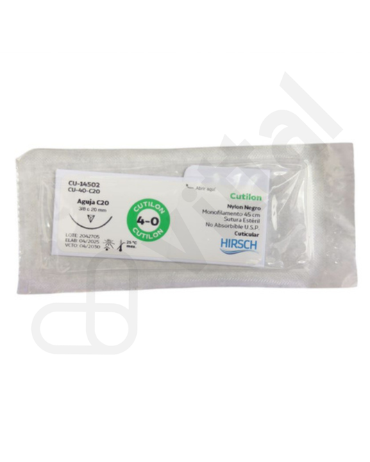 NYLON 4-0 CORTANTE NEGRO - HIRSCH