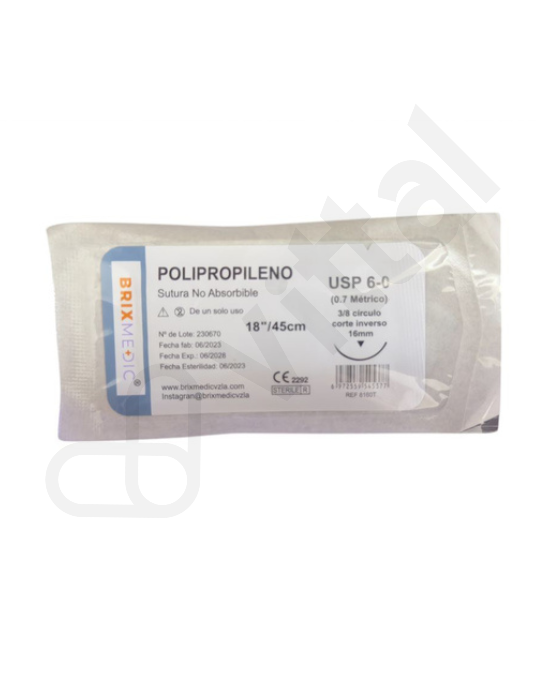 PROLENE 6-0 CORTANTE BRIXMEDIC