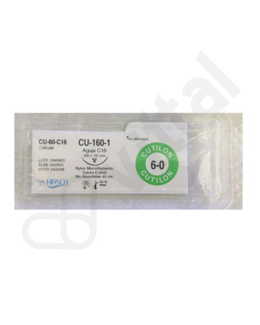 NYLON 6-0 CORTANTE NEGRO - HIRSCH