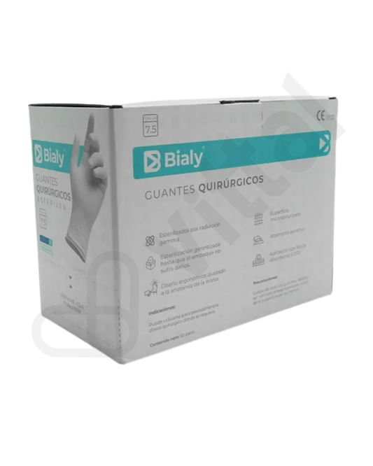 GUANTES QUIRURGICOS BIALY X CAJA 50 SOBRES